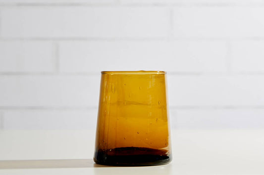 Verve Culture - Moroccan Cone Glassware Small - Amber: Amber Verve Culture