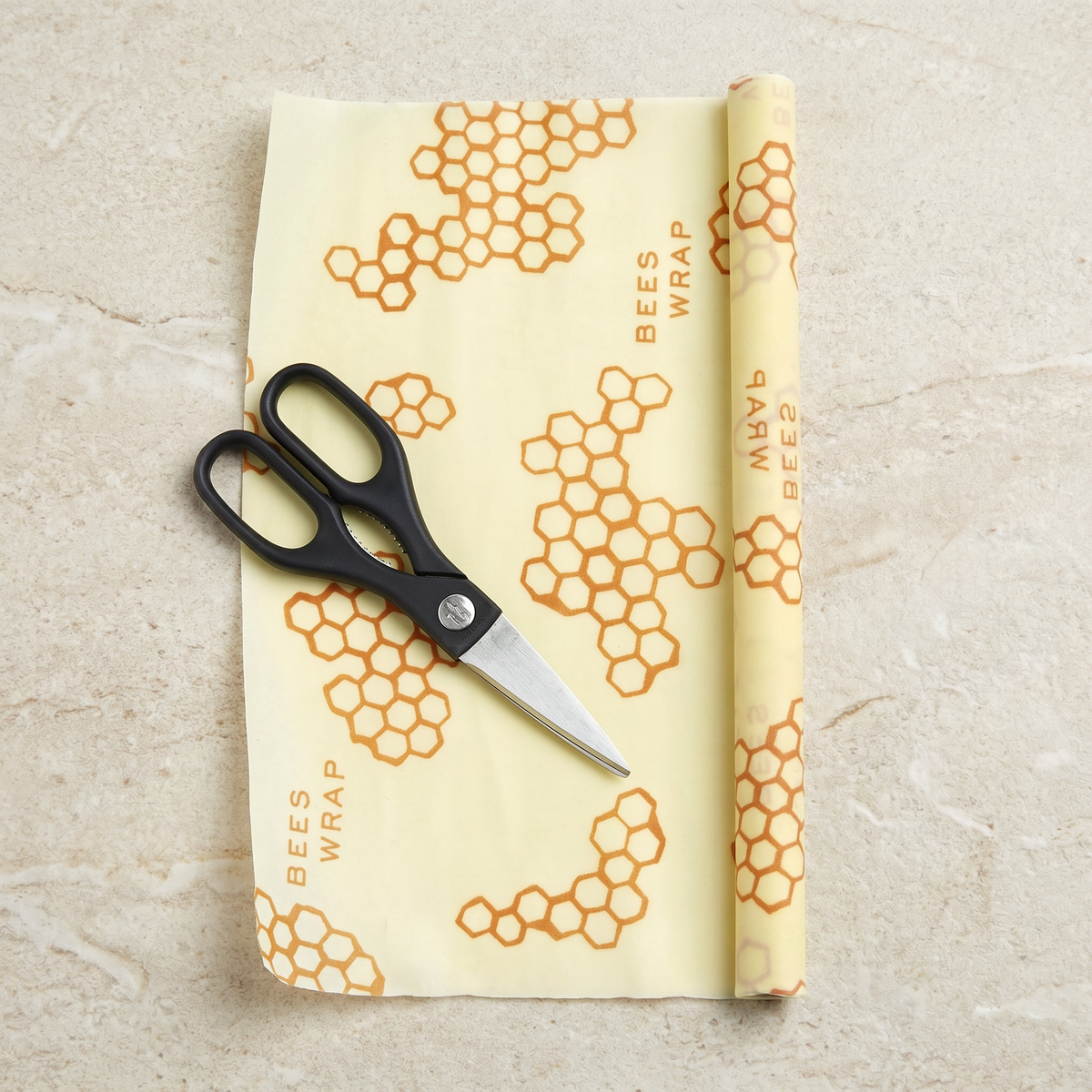 Bees Wrap Reusable Beeswax Food Wrap Roll - Honeycomb Print