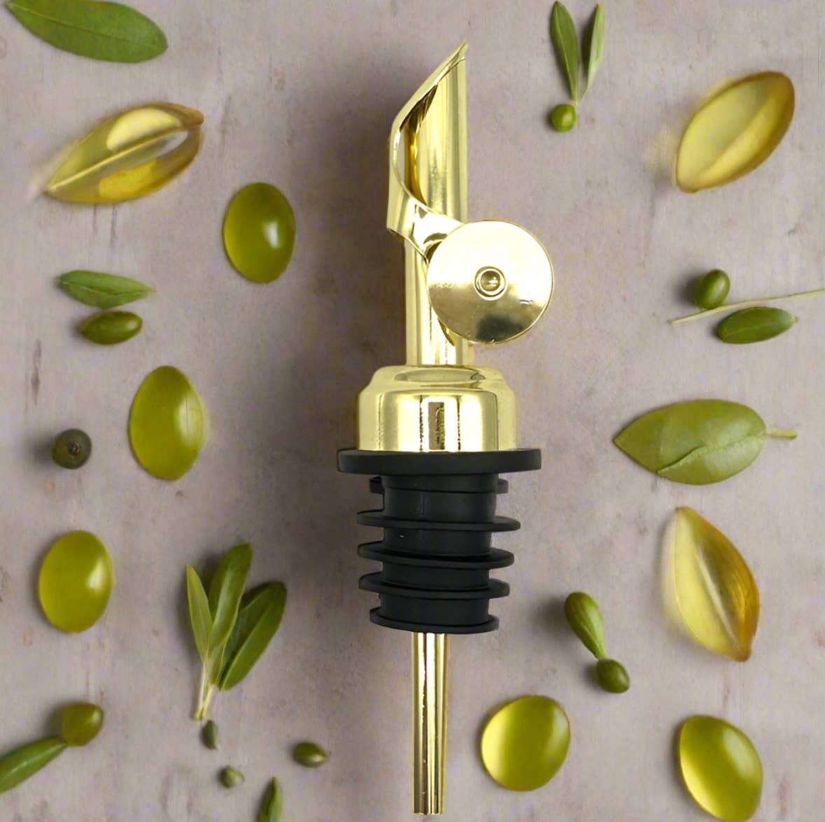 Self Closing Pour Spout - Automatic Leak-Proof Bottle Pourer for Oils & Liquor Zefiro