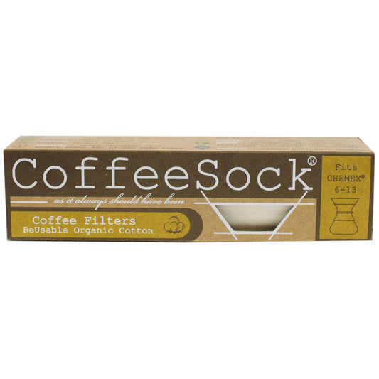 Reusable Organic Coffee Filters - Chemex® Style 6-13 cup CoffeeSock