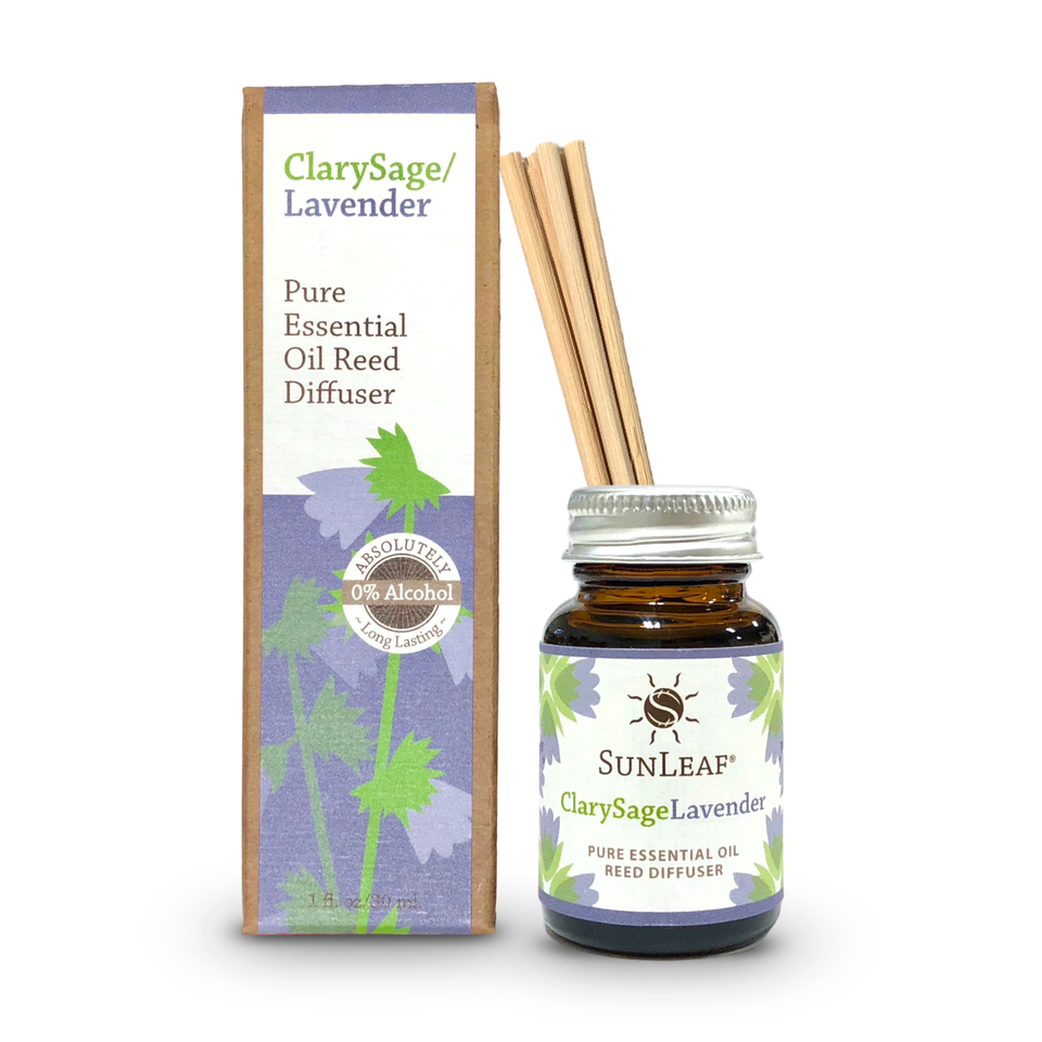 SunLeaf Naturals - 1 oz Reed Diffuser - Clarysage Lavender SunLeaf Naturals