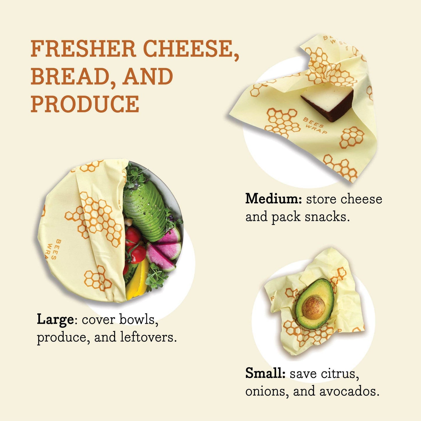 Bee's Wrap - New! Assorted 3 Pack - Full Bloom Bee's Wrap
