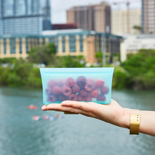 Snack Bag - Teal Zip Top