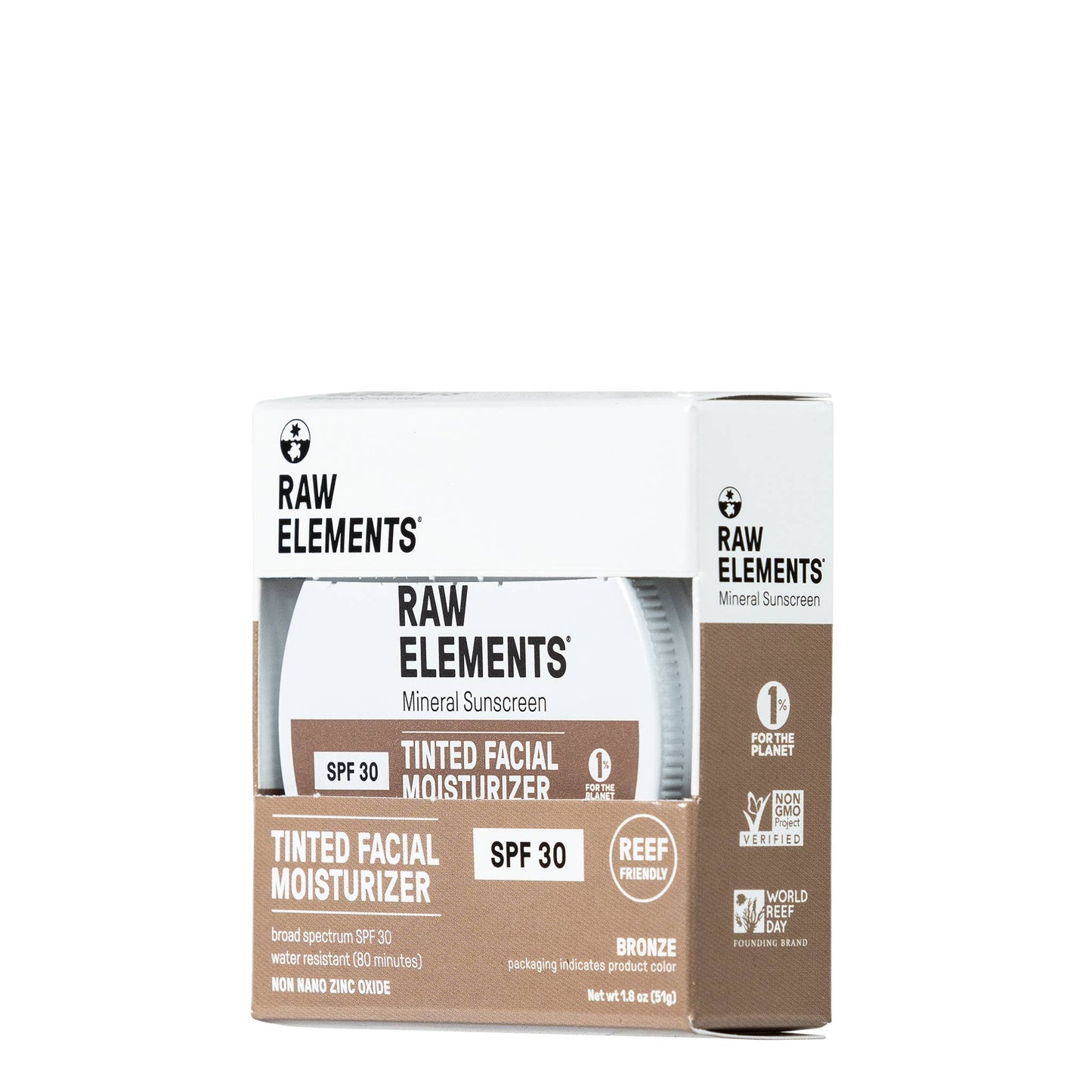 RAW ELEMENTS TINTED FACIAL MOISTURIZER TIN SPF 30 Raw Elements