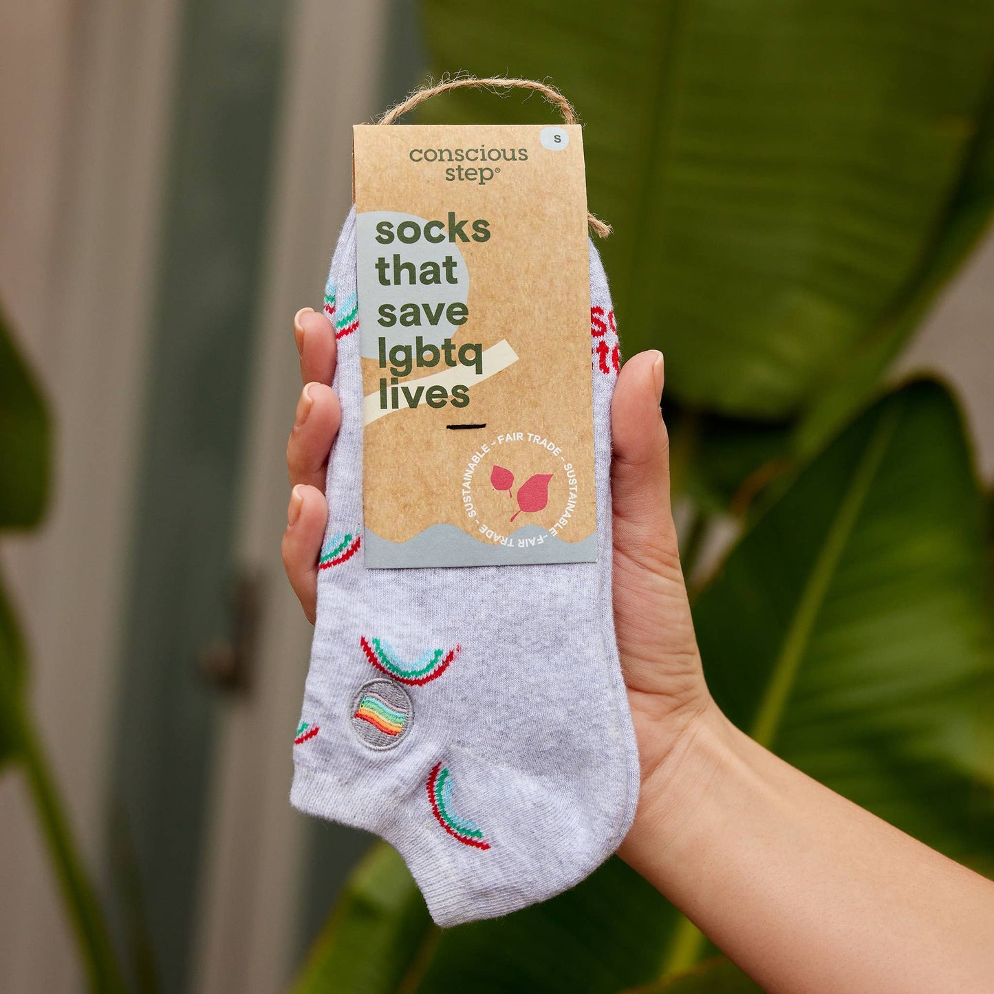 Ankle Socks that Save LGBTQ Lives (Radiant Rainbows) Conscious Step