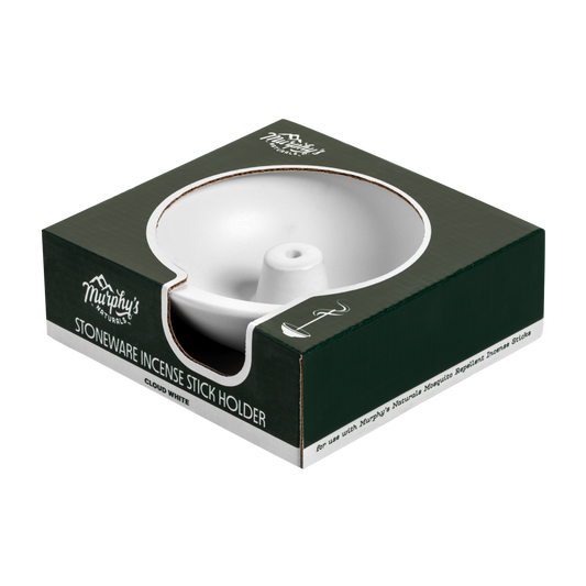 Stoneware Incense Stick Holder, Cloud White - Case of 6 Murphy's Naturals