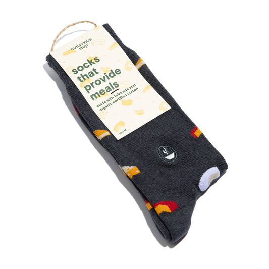Socks that Provide Meals (Gray Cheese) Conscious Step