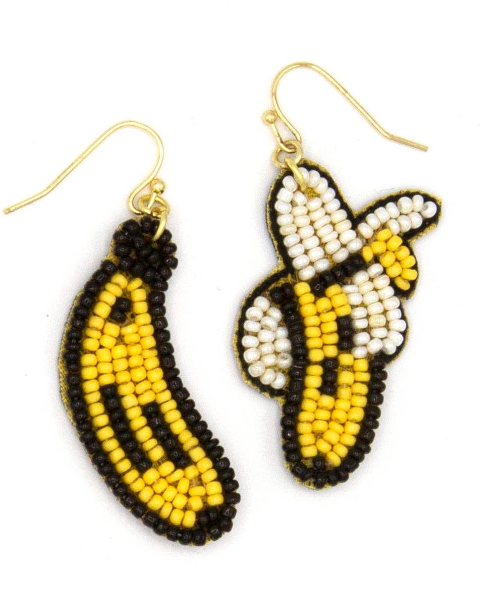 Beaded Fruit Earrings - Banana Fair Anita