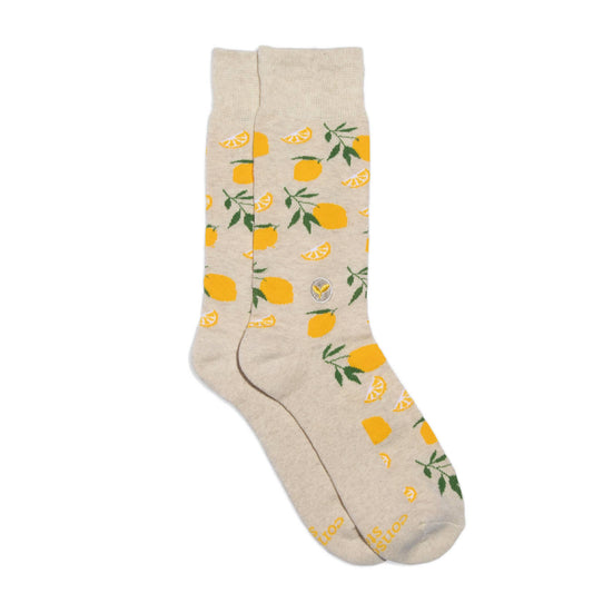 Socks that Plant Trees (Beige Lemons) Conscious Step