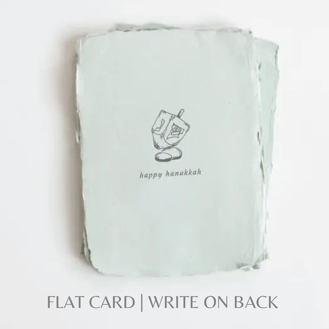 Happy Hanukkah Dreidel | Jewish Greeting Card Paper Baristas