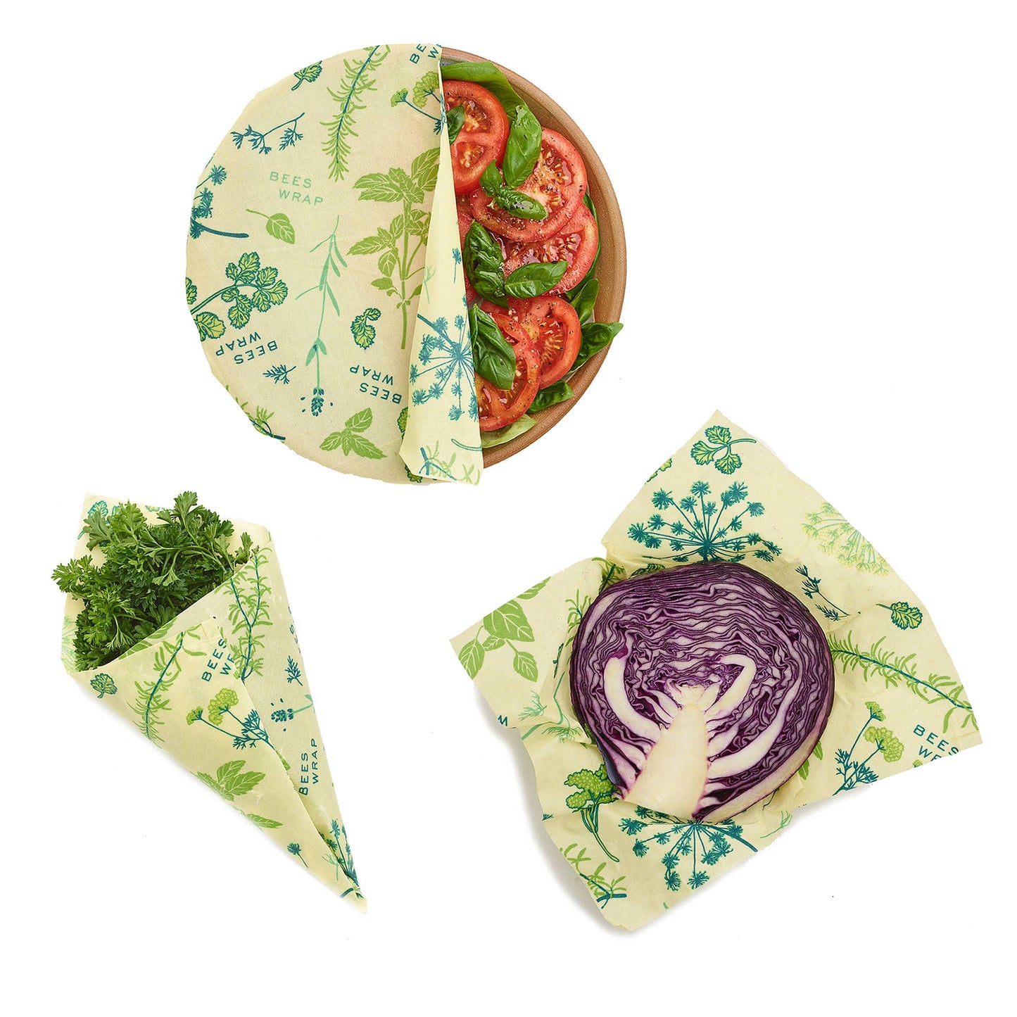 Assorted 3 Pack - Herb Garden, Plant Based Wax Bee's Wrap