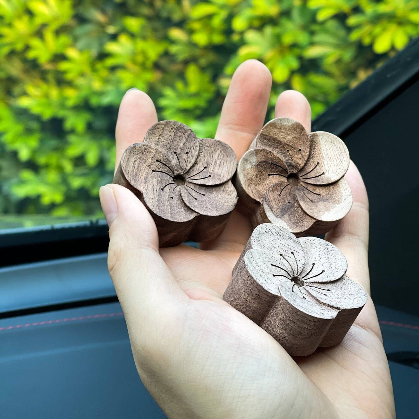 Wooden Essential Oil Diffuser for Car | Incense Holder Plantish