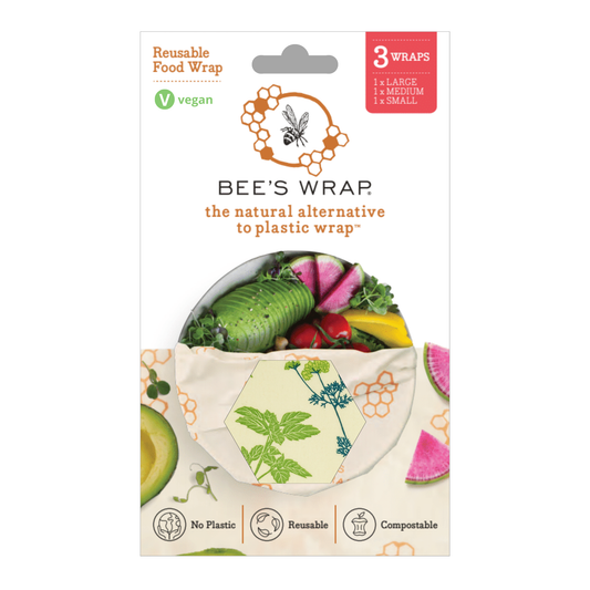 Assorted 3 Pack - Herb Garden, Plant Based Wax Bee's Wrap