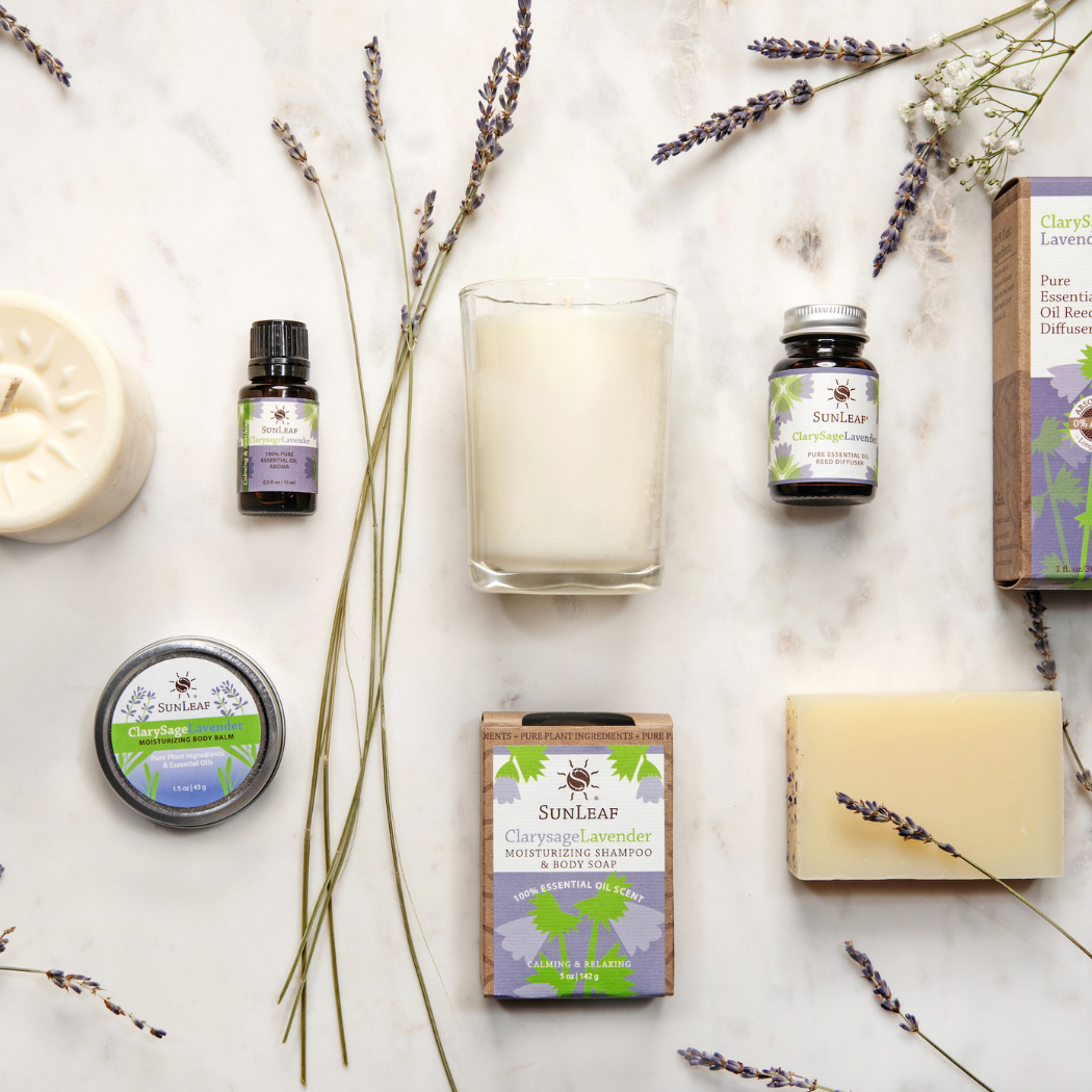 SunLeaf Naturals - 1 oz Reed Diffuser - Clarysage Lavender SunLeaf Naturals