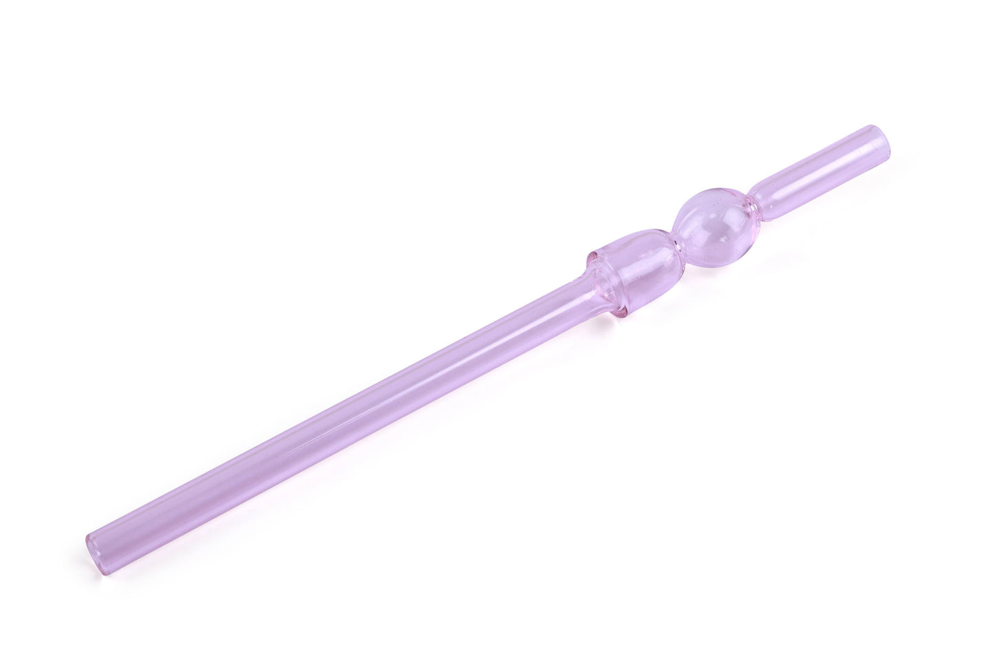 Casa Amarosa - Glass Straw -Pink , (Set of 6) 8 x 1 Inches Casa Amarosa