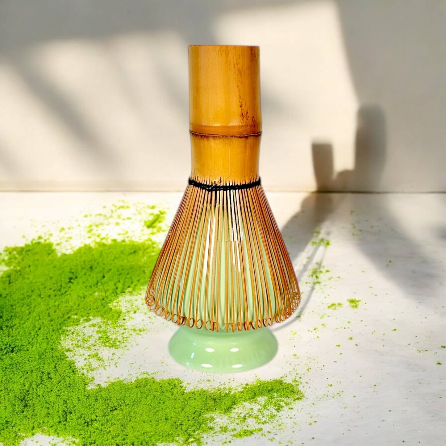 Porcelain Matcha Whisk Holder Bamboo Switch