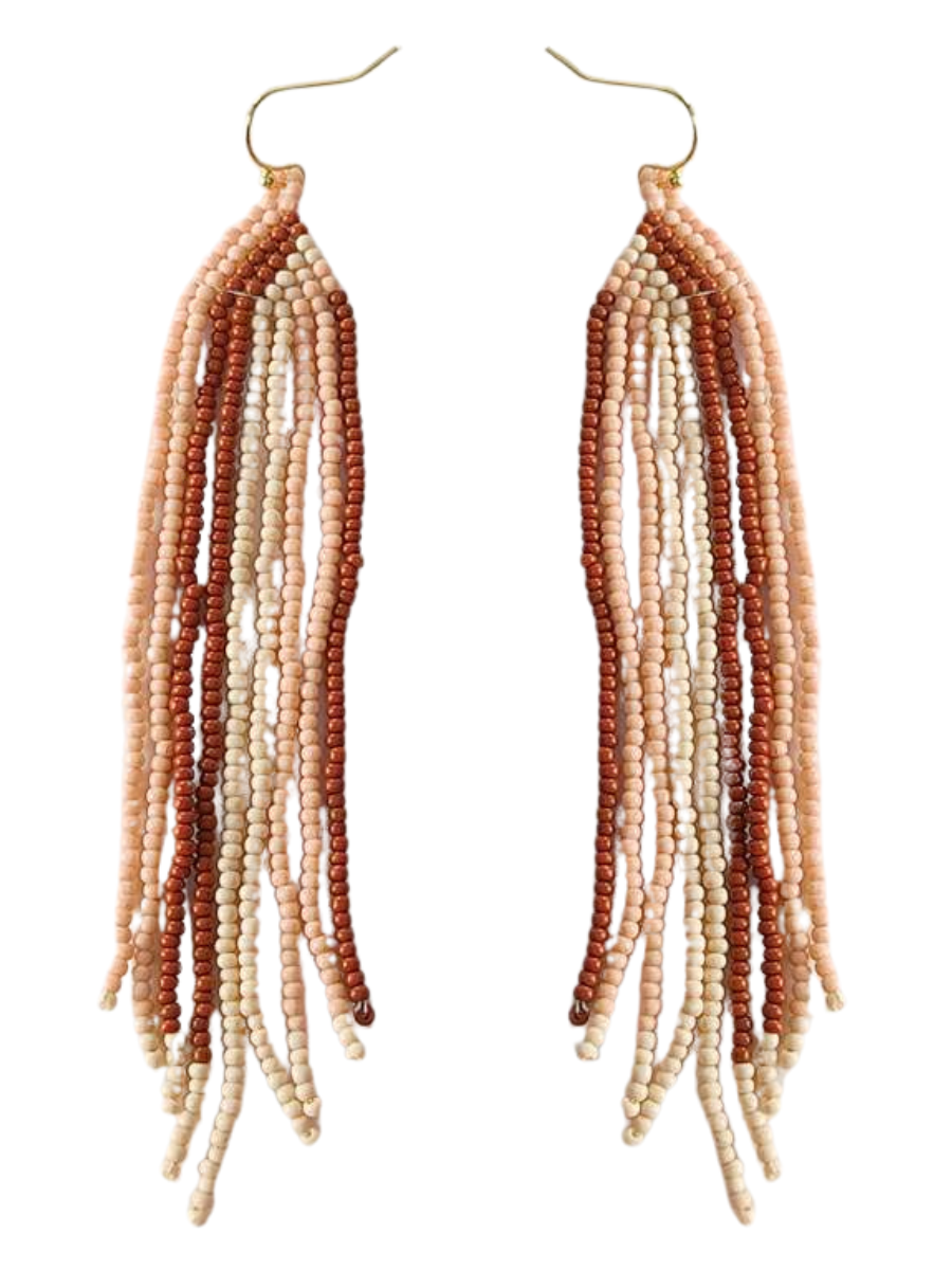 Pomelo Beaded Fringe Earrings Fair Anita