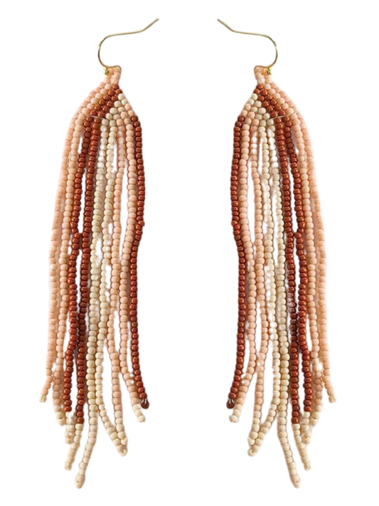Pomelo Beaded Fringe Earrings Fair Anita