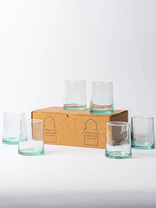 Recycled Moroccan Cone Glassware Verve Culture