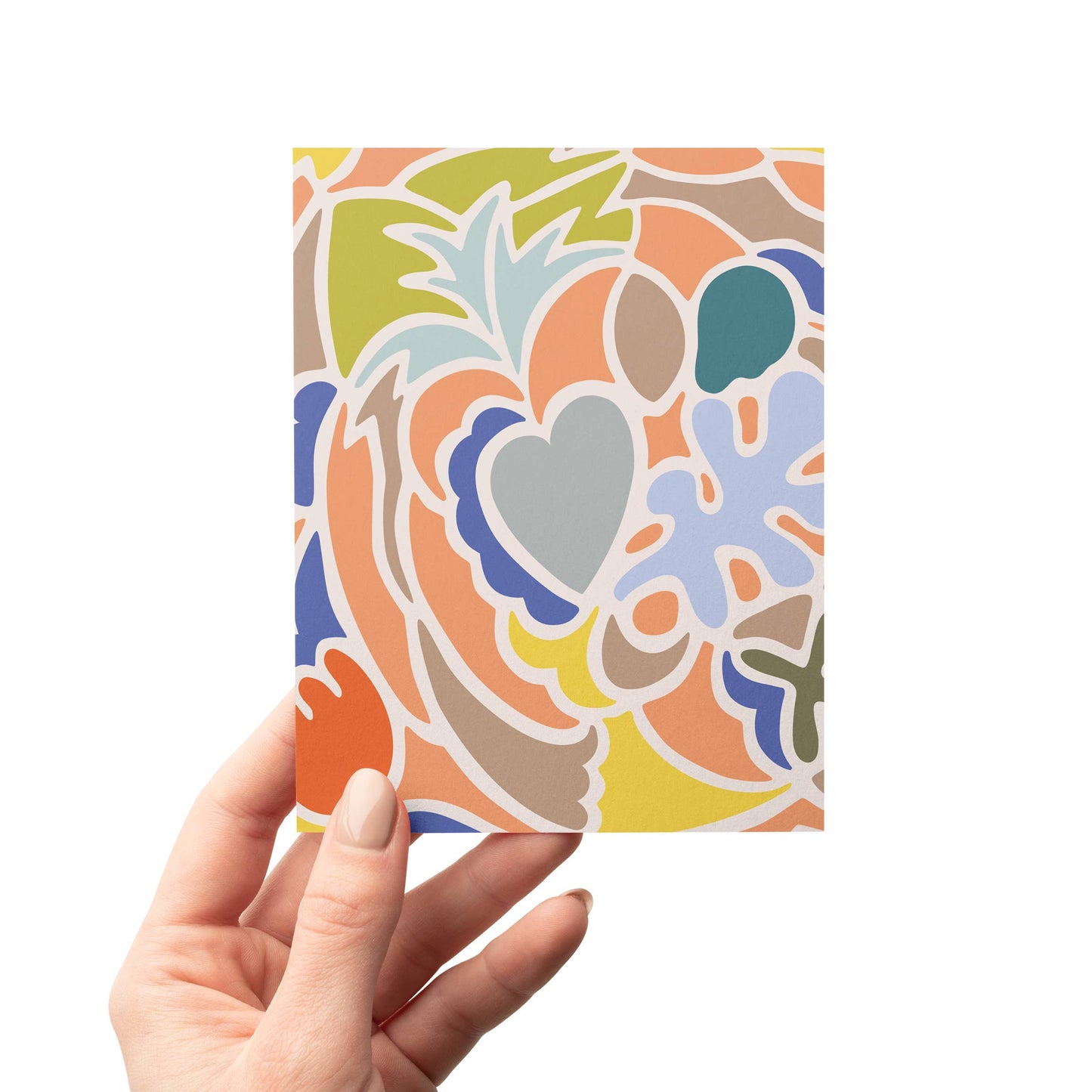 Matisse Inspired Abstract Art Greeting Card MASU