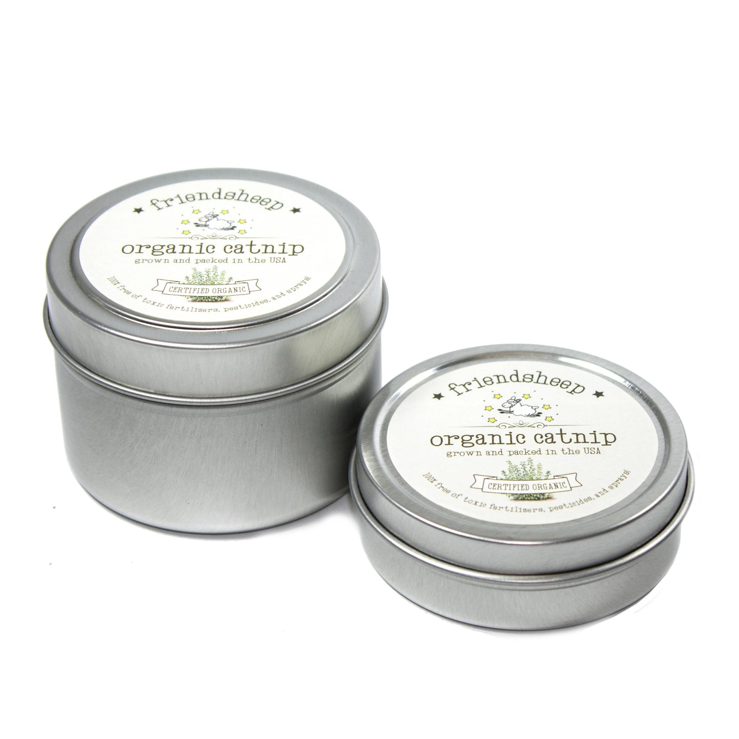 Organic Catnip Tin: Regular Tin Friendsheep