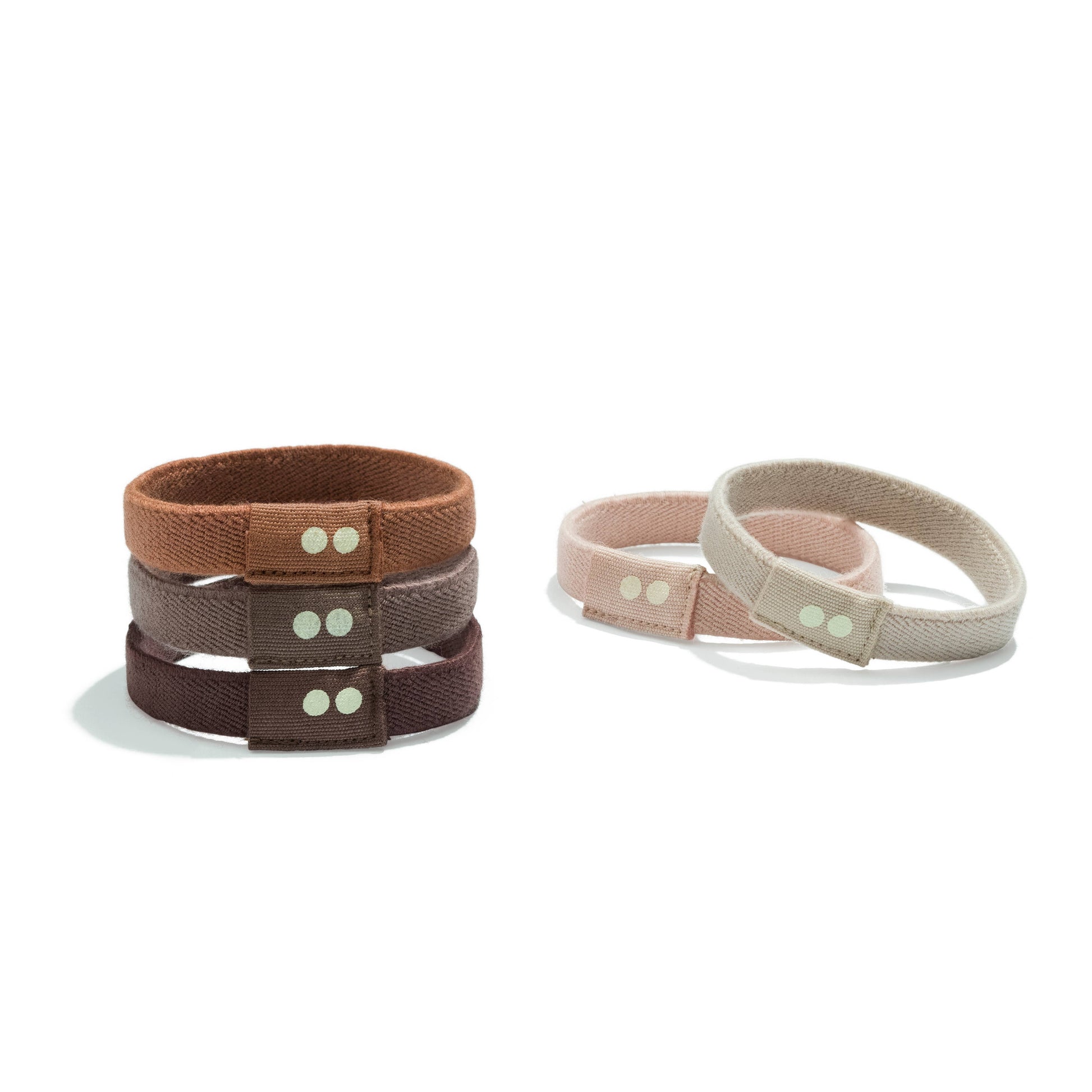 Plastic-free Flat Hair Ties - Earth Tints KOOSHOO