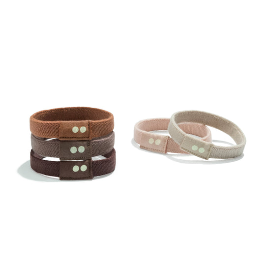 Plastic-free Flat Hair Ties - Earth Tints KOOSHOO