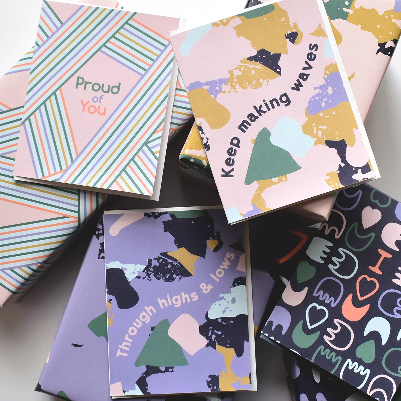 Through Highs & Lows Terrazzo Appreciation Greeting Card MASU