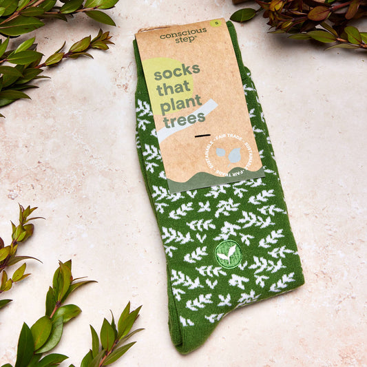 Socks that Plant Trees (Green Branches) Conscious Step