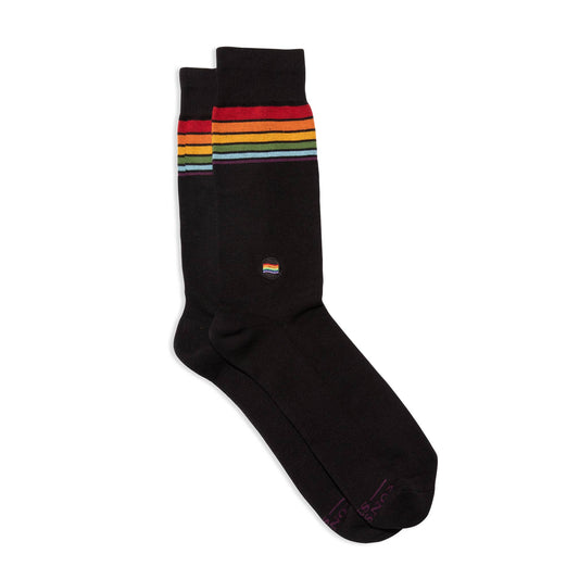 Socks that Save LGBTQ Lives (Classic Rainbow Stripe) Conscious Step