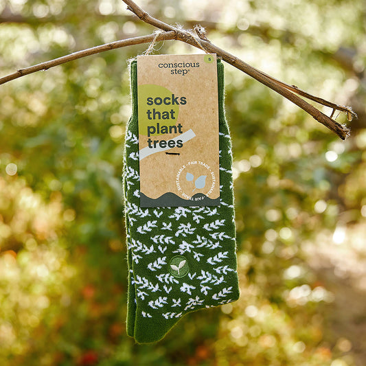 Socks that Plant Trees (Green Branches) Conscious Step