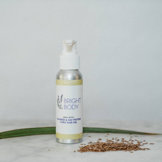 Flaxseed & Oat Protein Curly Hair Gel | Nontoxic Curl Gel Bright Body