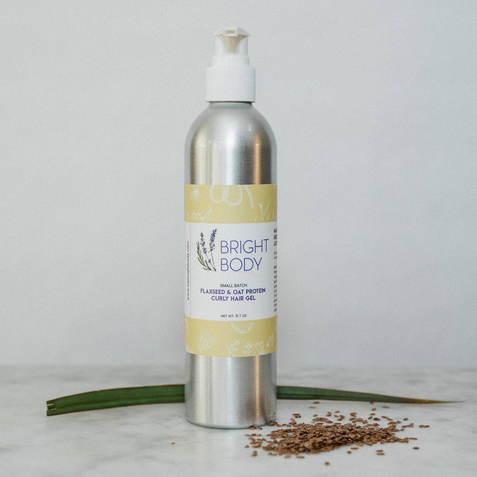 Flaxseed & Oat Protein Curly Hair Gel | Nontoxic Curl Gel Bright Body