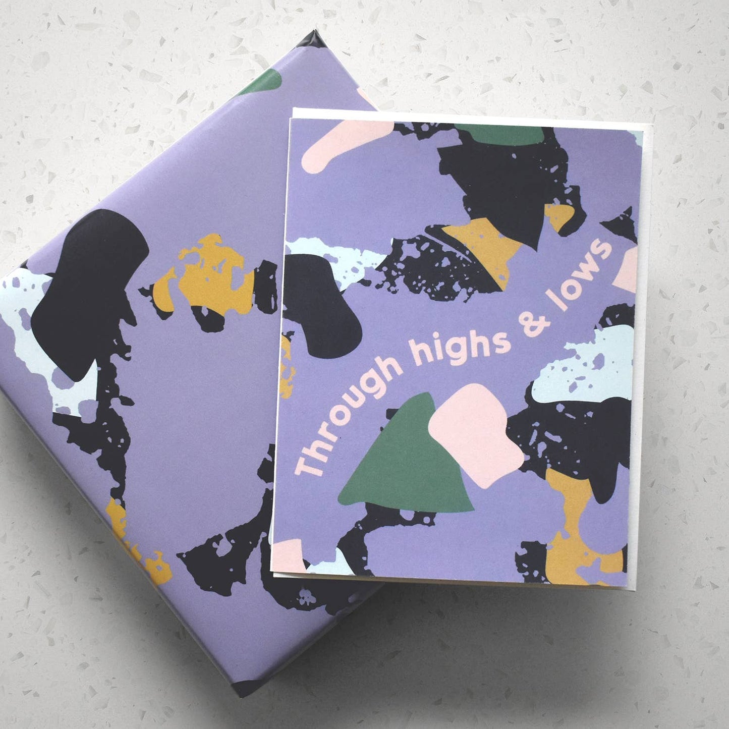 Through Highs & Lows Terrazzo Appreciation Greeting Card MASU