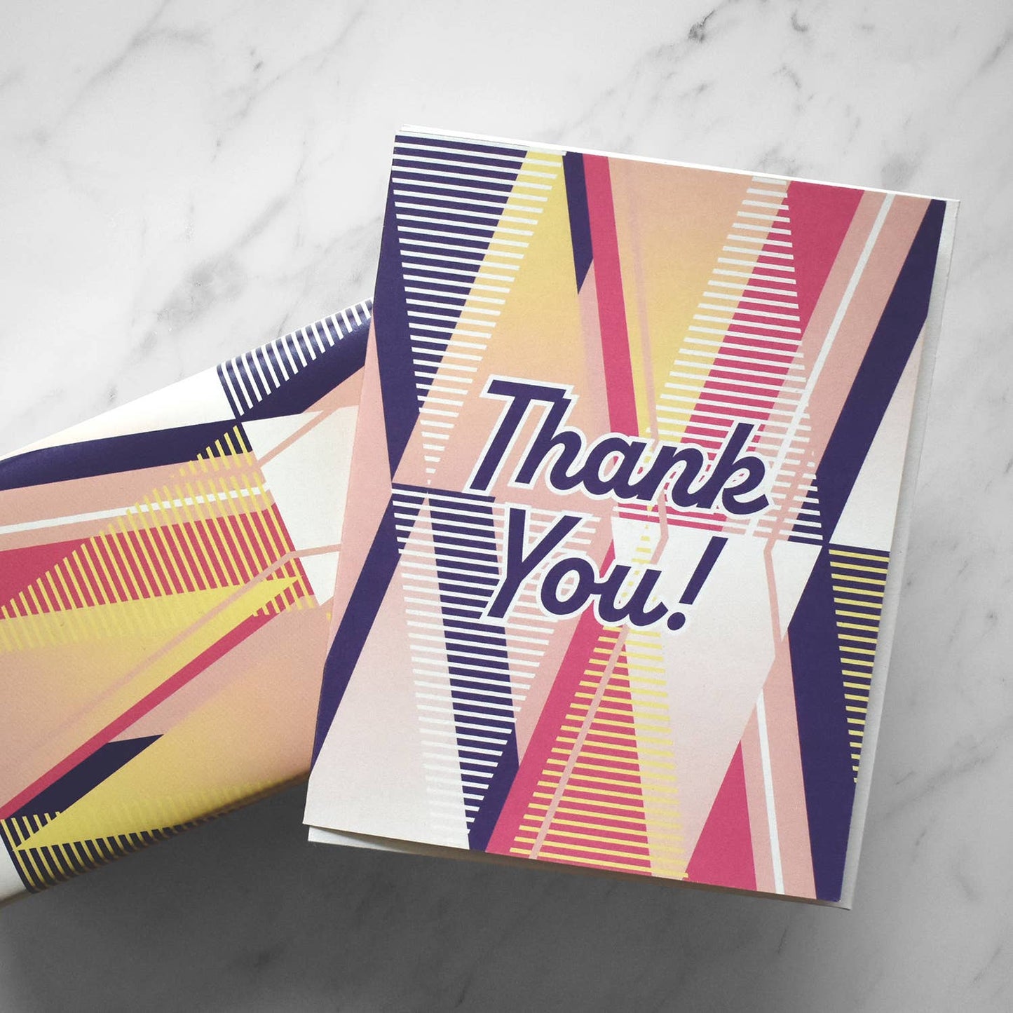 Thank You Triangles Geometric Greeting Card MASU