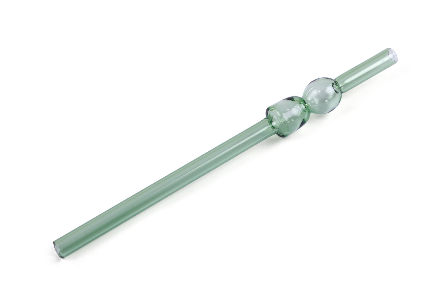 Casa Amarosa - Glass Straw -Green (Set of 6) , 8 x 1 Inches Casa Amarosa