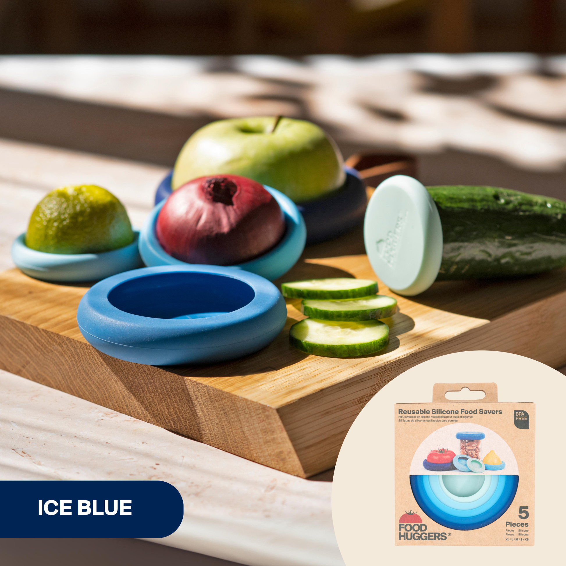 Eco-Friendly Food Huggers 5pc Set – Stocking Stuffer Idea Food Huggers