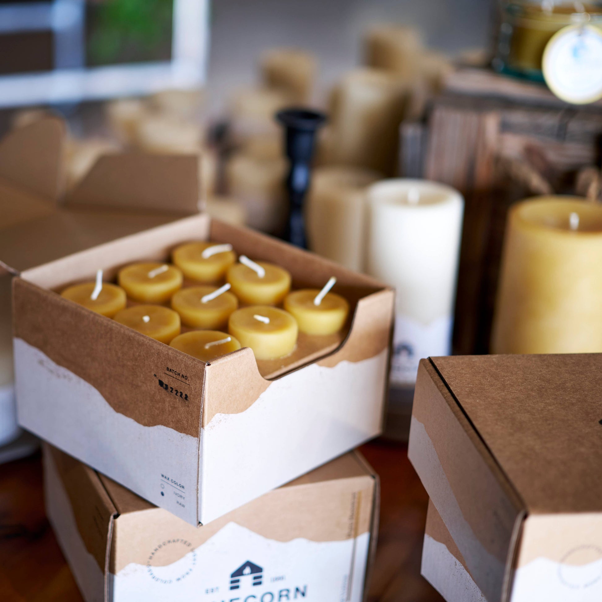 Pure Beeswax Votive Candles - Sustainable & Handcrafted Bluecorn Candles