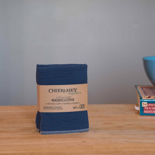 Washcloths - Organic Muslin Cheeks Ahoy