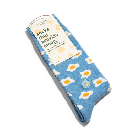 Socks that Provide Meals (Blue Eggs) Conscious Step