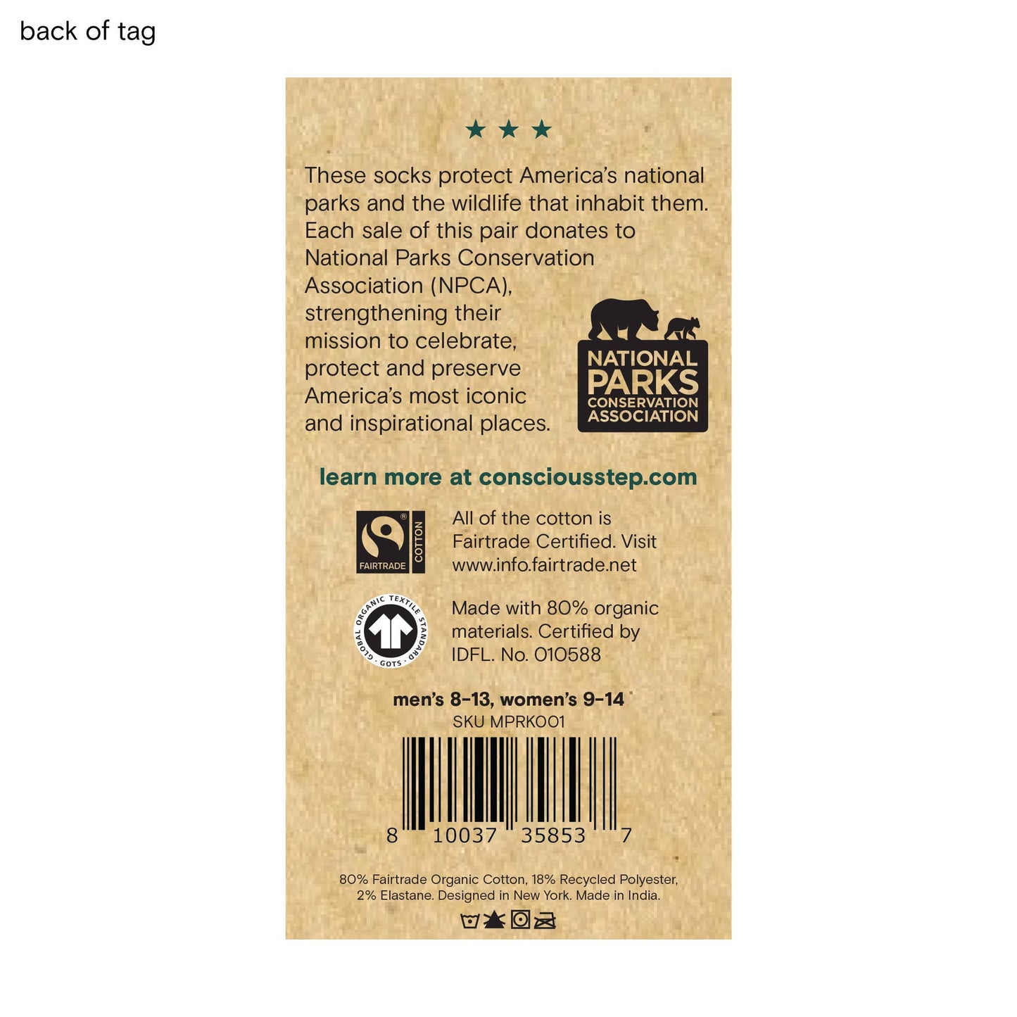 Socks that Protect National Parks (Green Campers) Conscious Step
