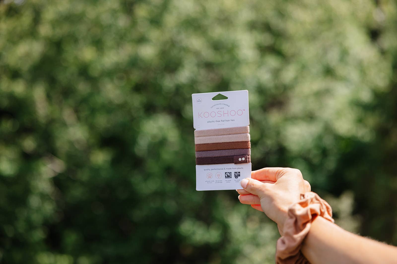 Plastic-free Flat Hair Ties - Earth Tints KOOSHOO