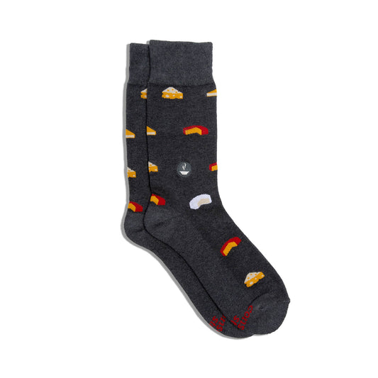 Socks that Provide Meals (Gray Cheese) Conscious Step