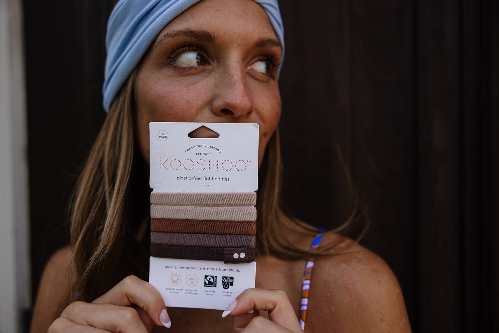 Plastic-free Flat Hair Ties - Earth Tints KOOSHOO