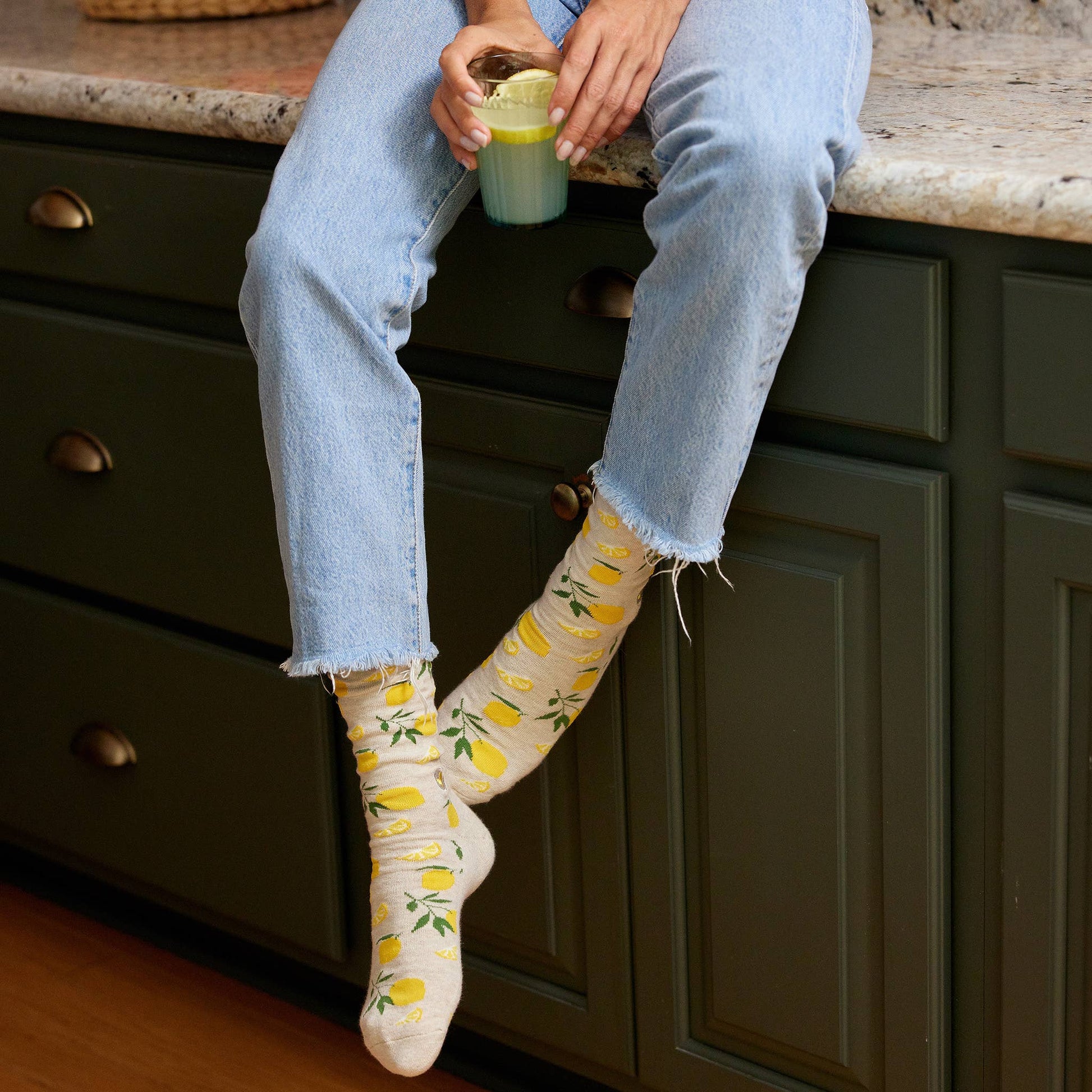 Socks that Plant Trees (Beige Lemons) Conscious Step