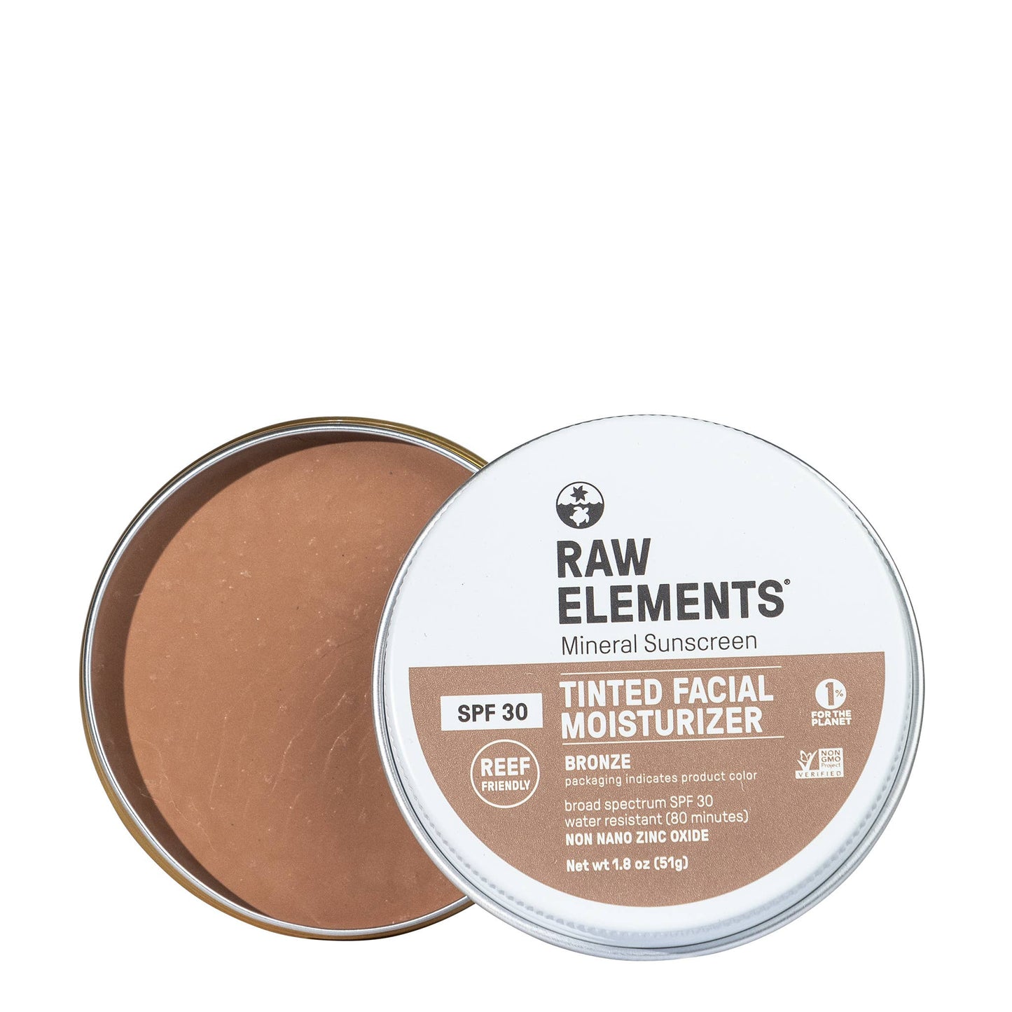 RAW ELEMENTS TINTED FACIAL MOISTURIZER TIN SPF 30 Raw Elements