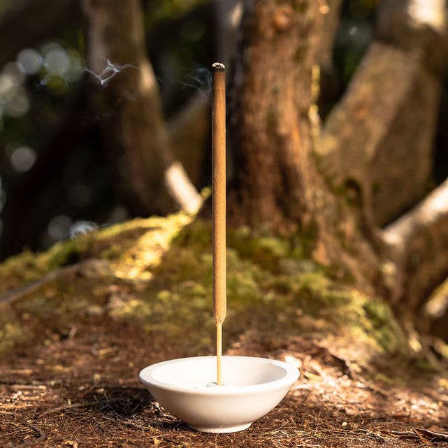 Stoneware Incense Stick Holder, Cloud White - Case of 6 Murphy's Naturals