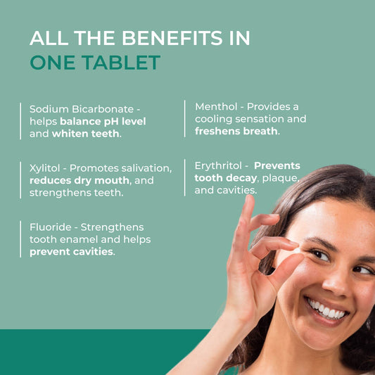 Fluoride Toothpaste Tablets | Watermelon | Refill Kaylaan Toothpaste and Mouthwash Tablets