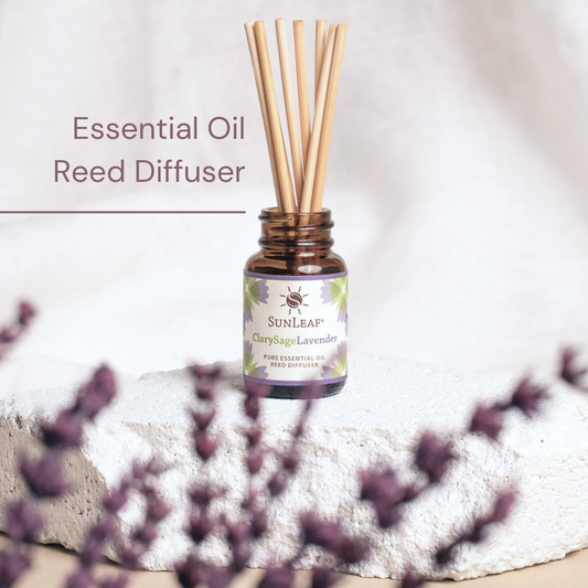 SunLeaf Naturals - 1 oz Reed Diffuser - Clarysage Lavender SunLeaf Naturals