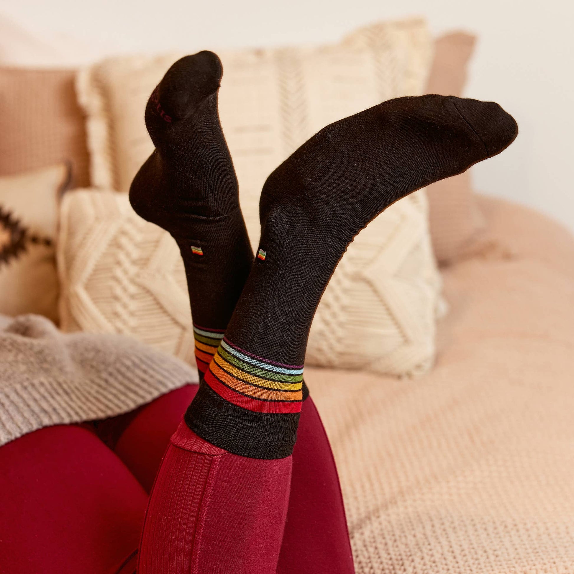 Socks that Save LGBTQ Lives (Classic Rainbow Stripe) Conscious Step